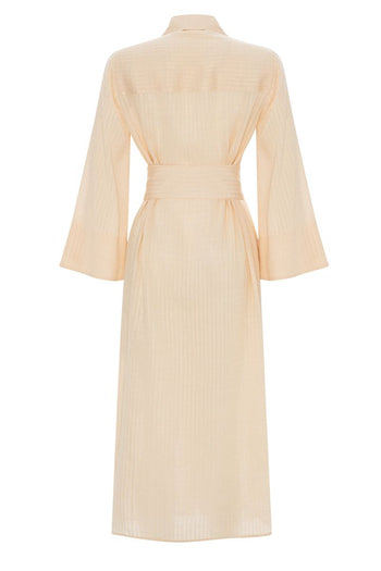 Yandan Yırtmaçlı Gömlek Elbise