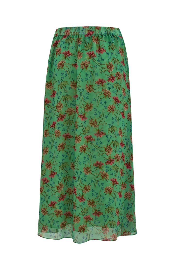 Çiçek Desenli Çok Renkli Etek