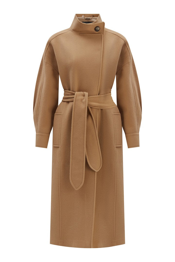 Yüksek Yaka Kaşmir Manto