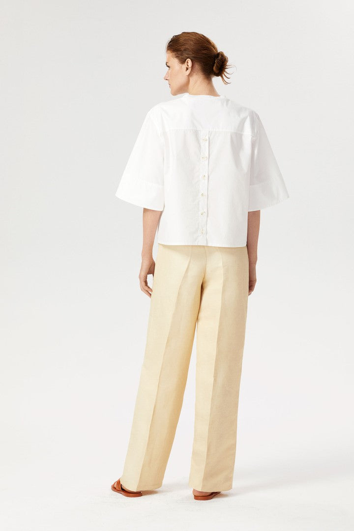 Nakış İşlemeli Bisiklet Yaka T-Shirt