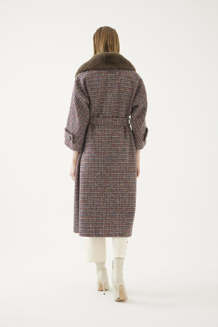 Desenli Kürklü Manto