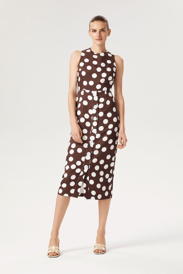 Bisiklet Yaka Kolsuz Elbise