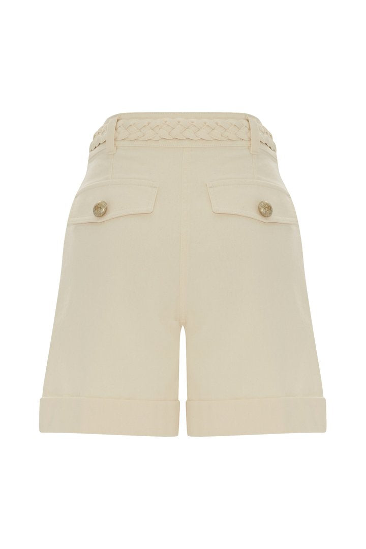 Bel Detaylı ve Cepli Şort