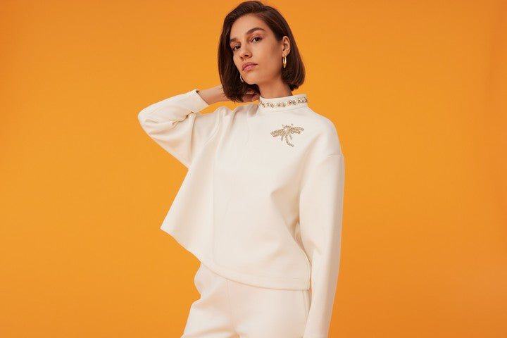 İşleme Detaylı Sweatshırt