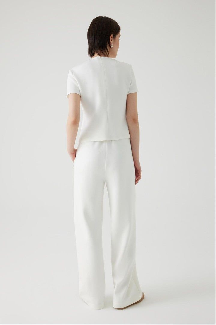 Beli Lastikli Regular Örme Pantolon