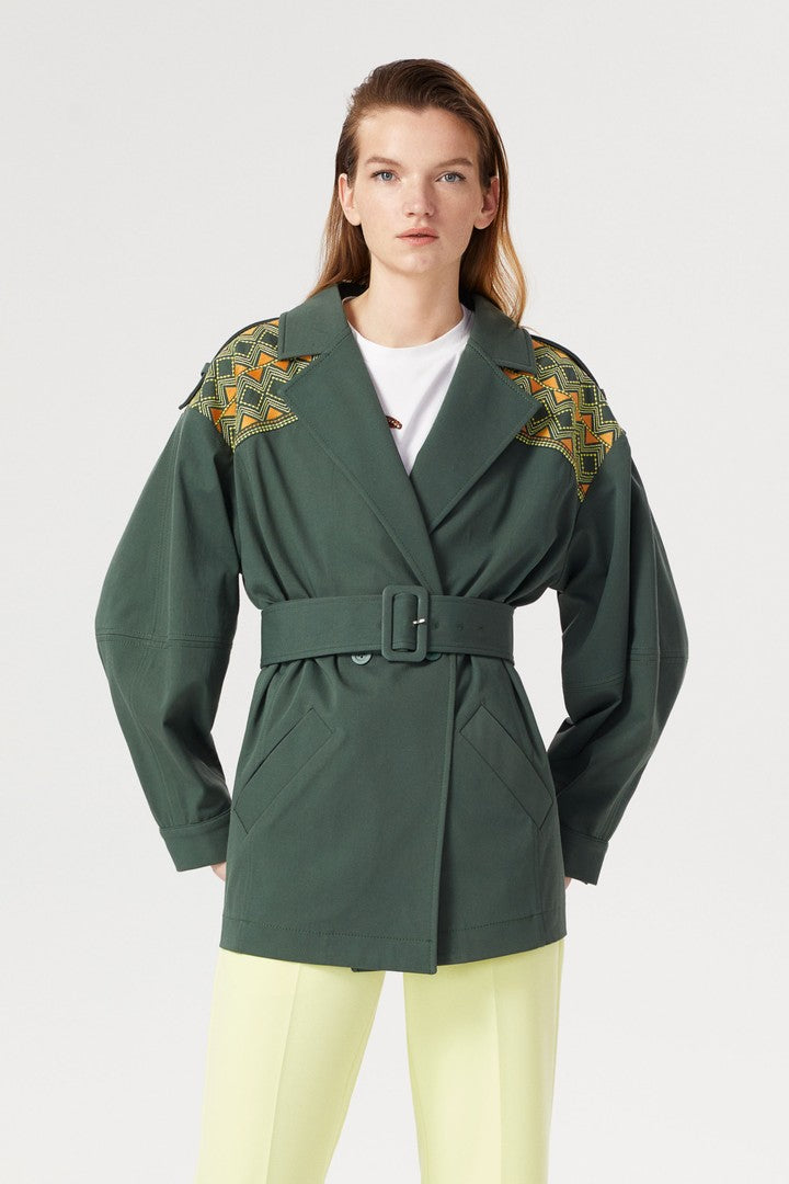 Erkek Yaka Nakışlı Ceket