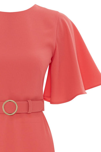 Sırt Detaylı Midi Elbise