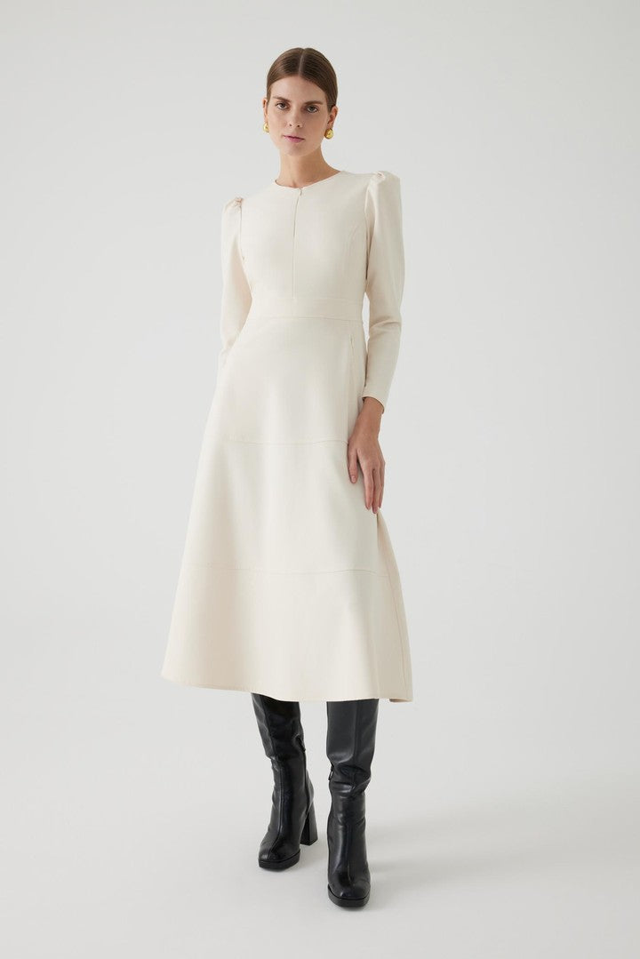 Bisiklet Yaka Regular Elbise