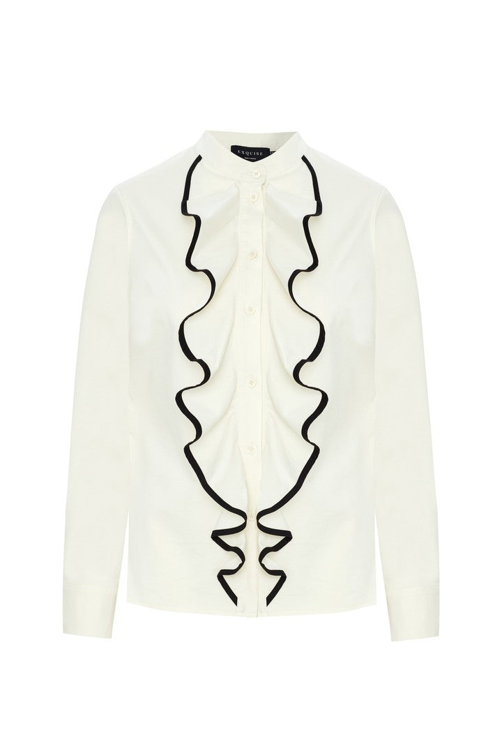 Likralı Pamuk Slim Fit Kemik Gömlek