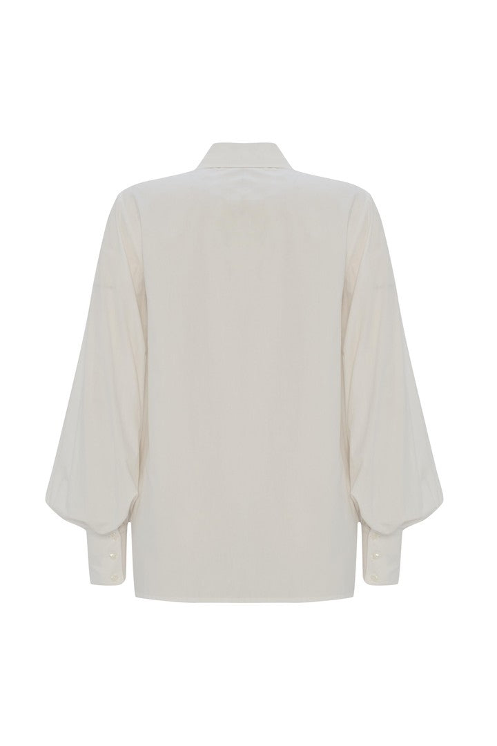 İşlemeli Balon Kol Regular Gömlek