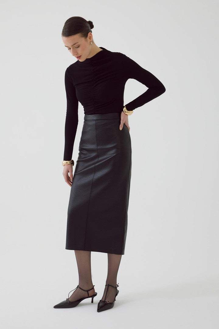 Eko Deri Slim Fit Siyah Etek