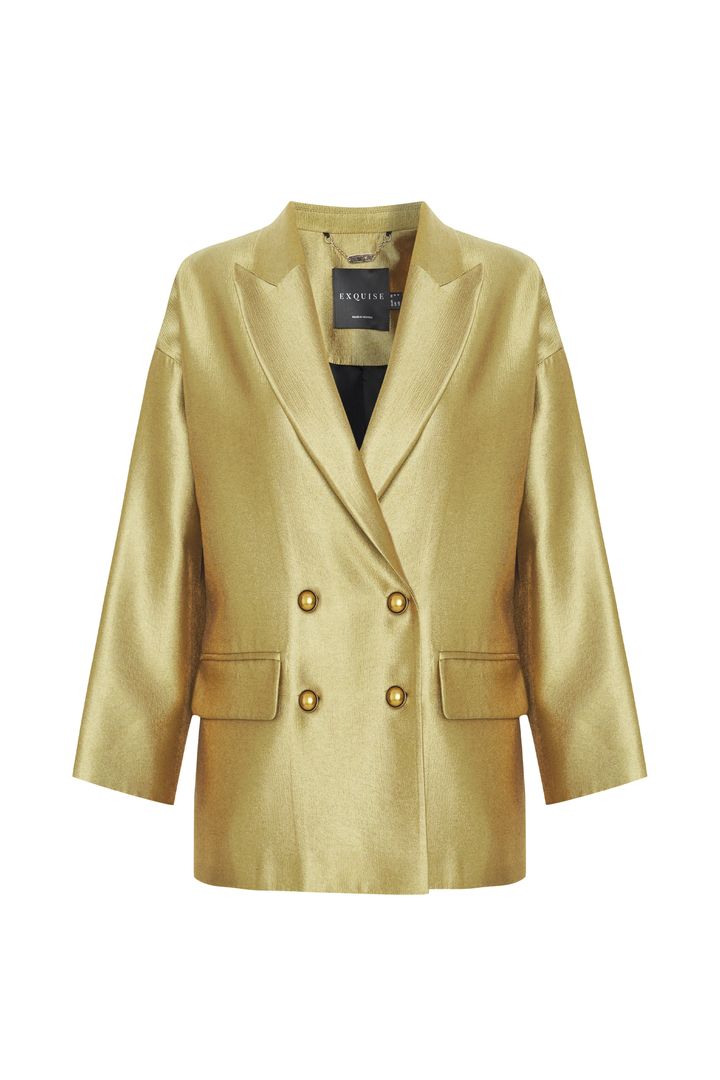 Kruvaze Oversize Gold Blazer