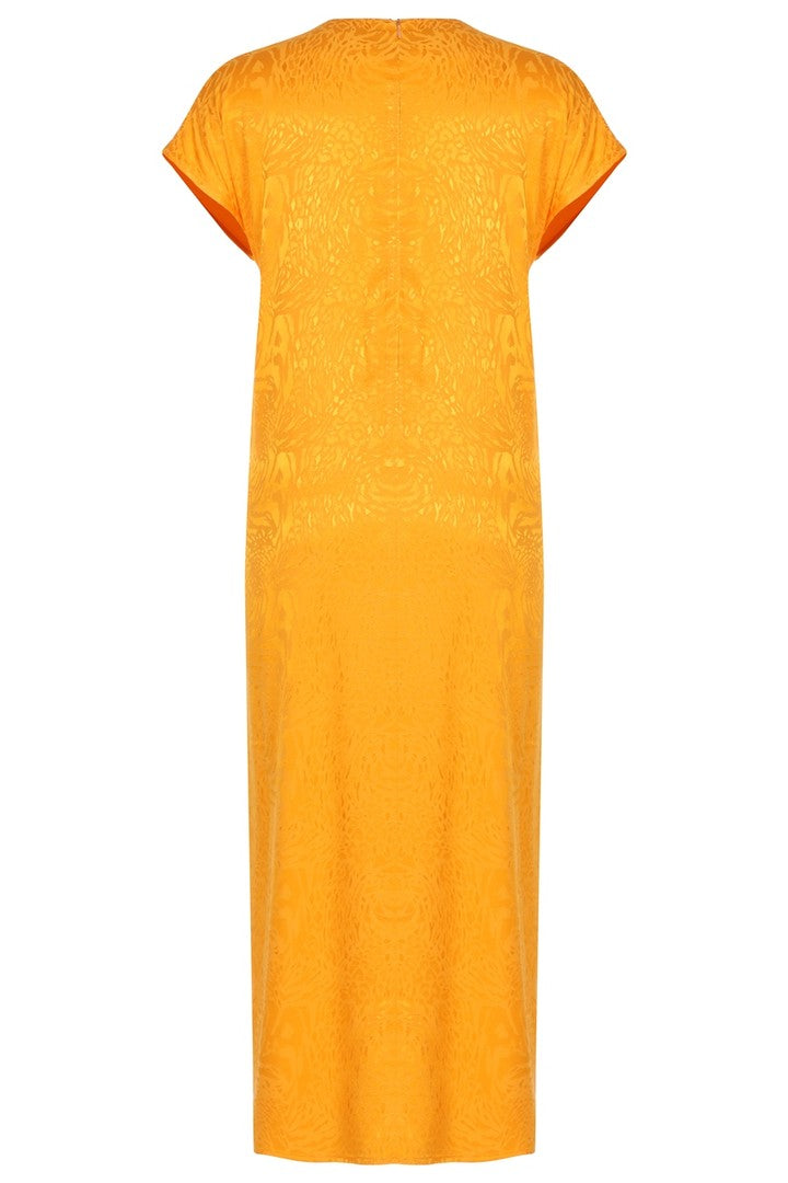 Bisiklet Yaka Kolsuz Midi Elbise