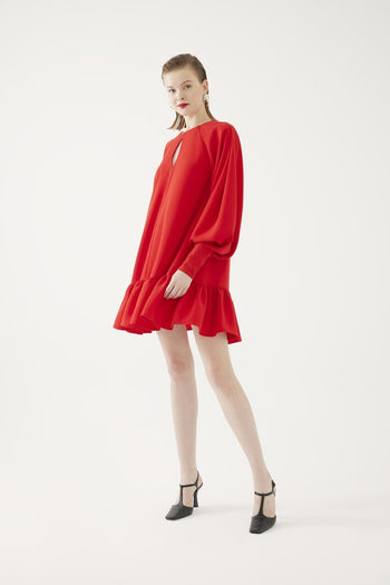 Kırmızı Midi Elbise