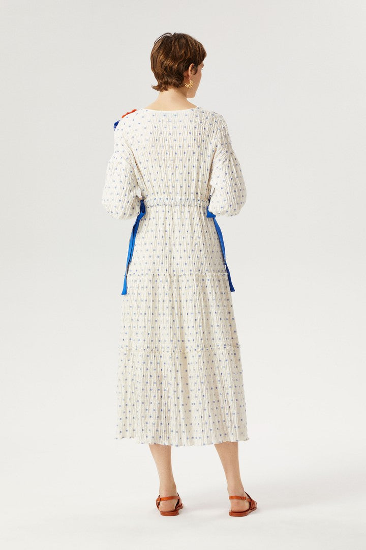 Balon Kol Midi Elbise