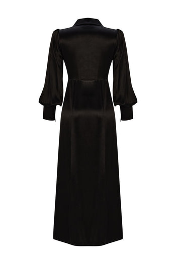 Yırtmaçlı Uzun Regular Elbise