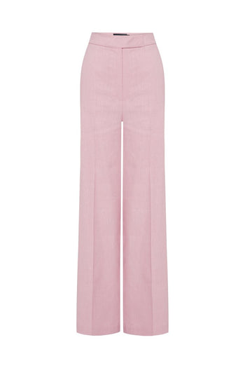 Rahat Kalıp Pudra Keten Pantolon