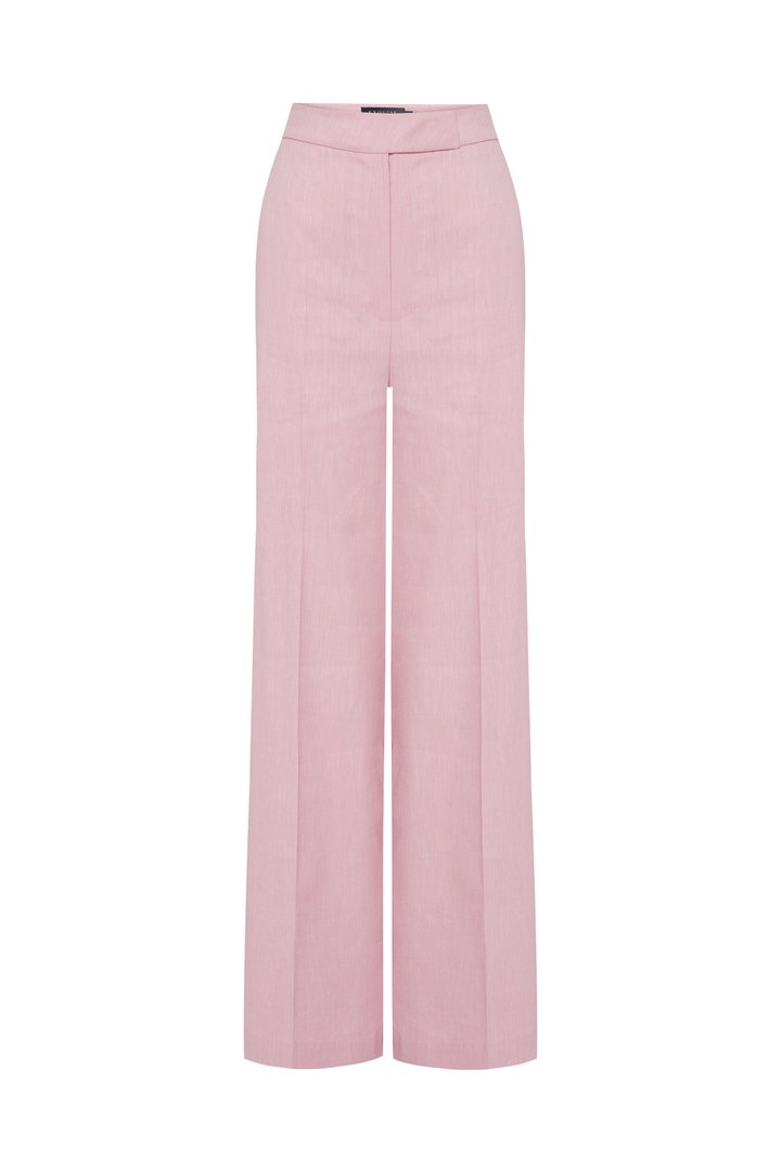 Rahat Kalıp Pudra Keten Pantolon