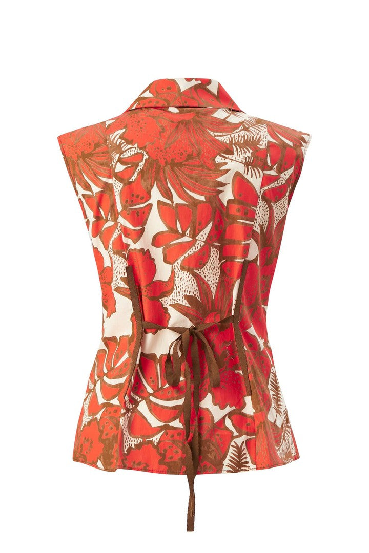 Grogren Detaylı Desenli Pamuk Gömlek