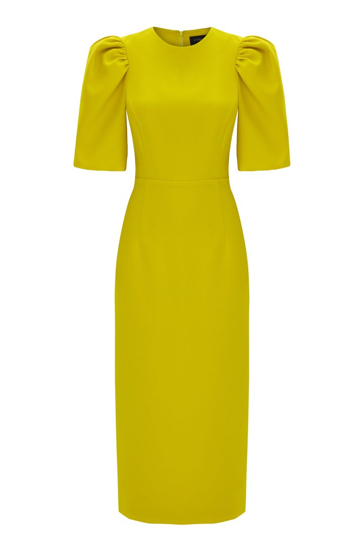 Kol Detaylı Midi Boy Elbise Tasarımı