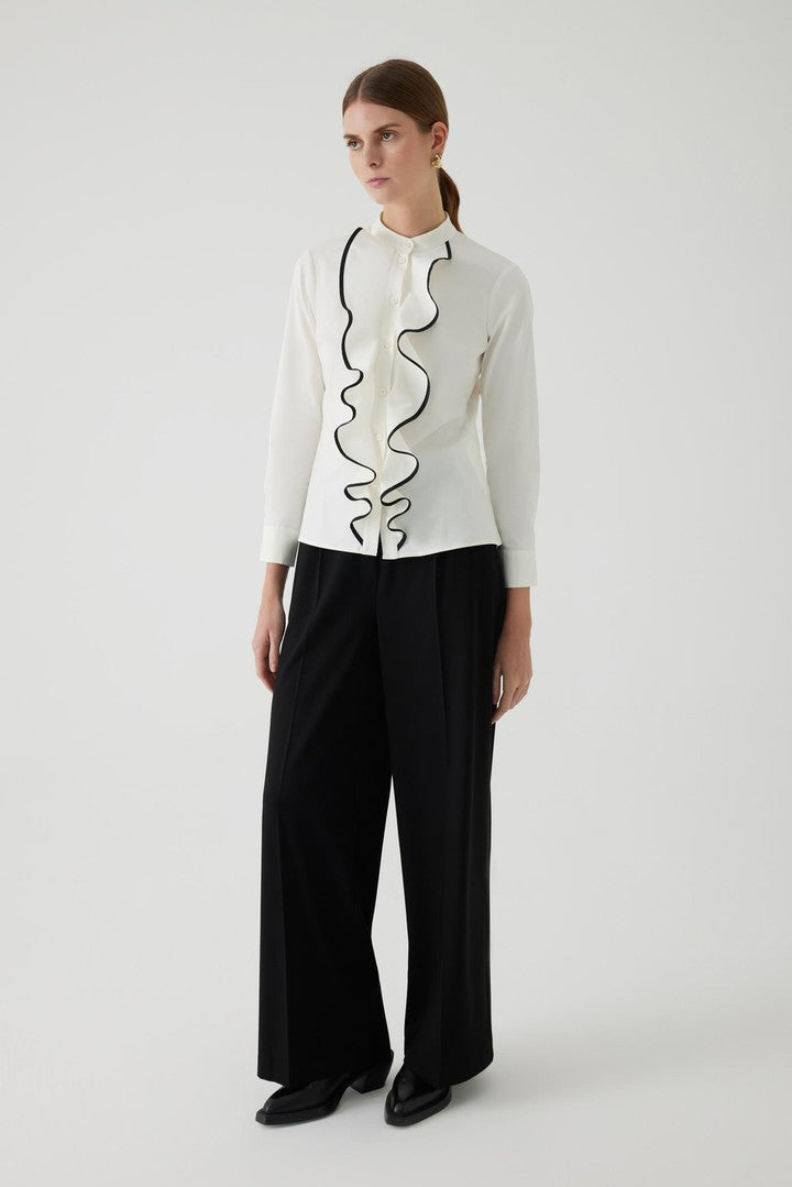 Likralı Pamuk Slim Fit Kemik Gömlek