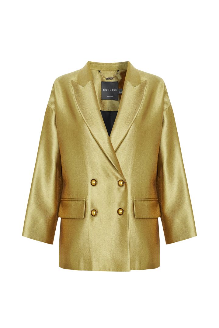 Kruvaze Oversize Gold Blazer