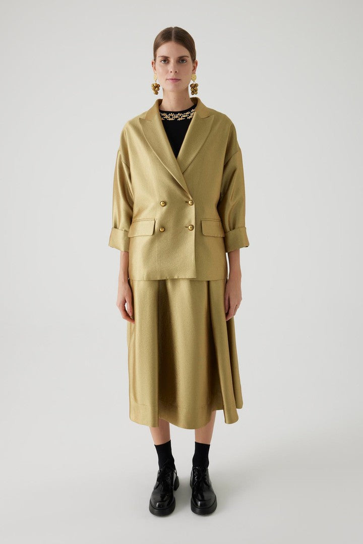 Kruvaze Oversize Gold Blazer