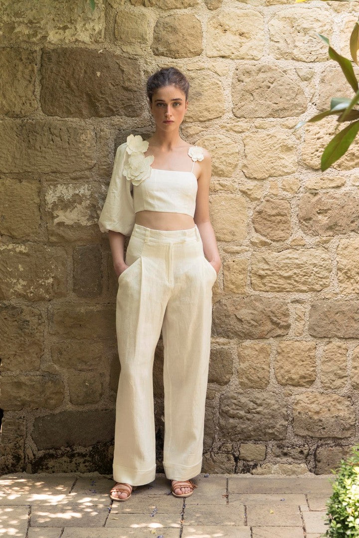 Tek Omuzlu Keten Top