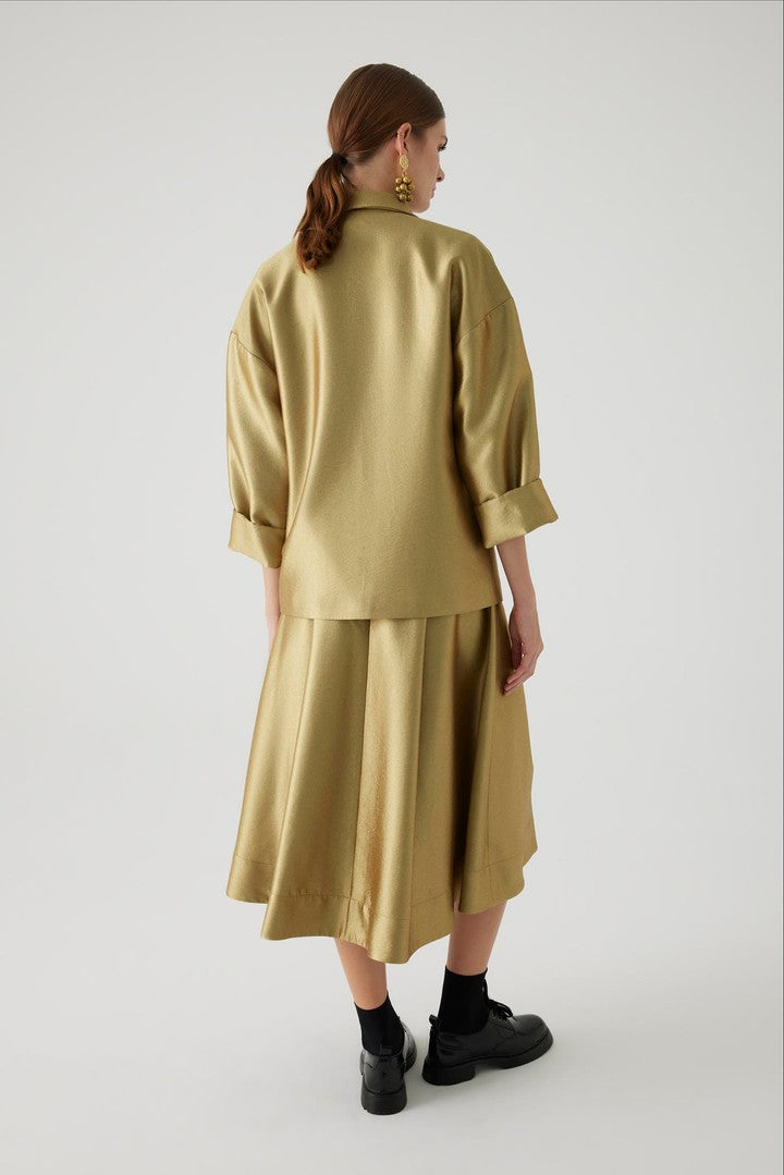 Kruvaze Oversize Gold Blazer