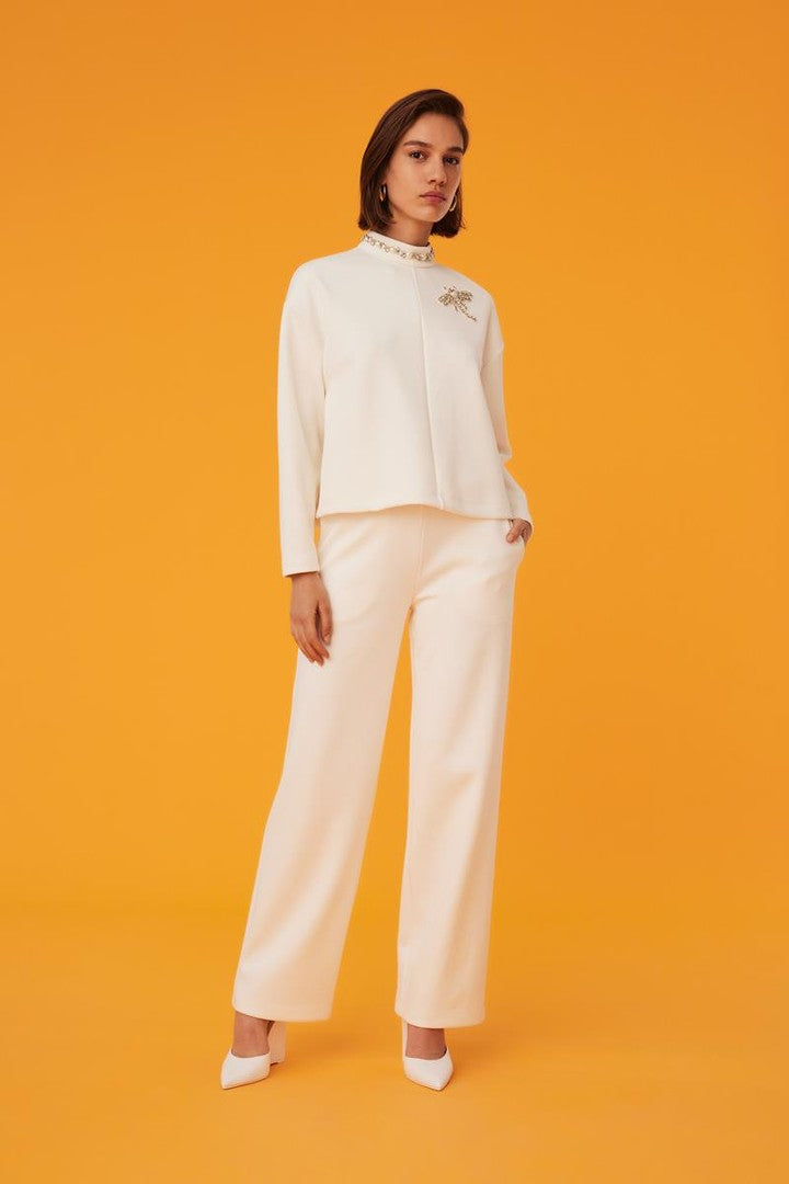 İşleme Detaylı Sweatshırt