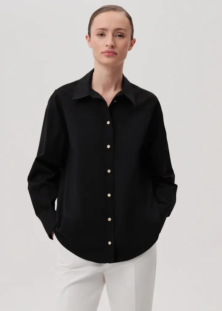 Düğme Detaylı Regular Pamuklu Gömlek