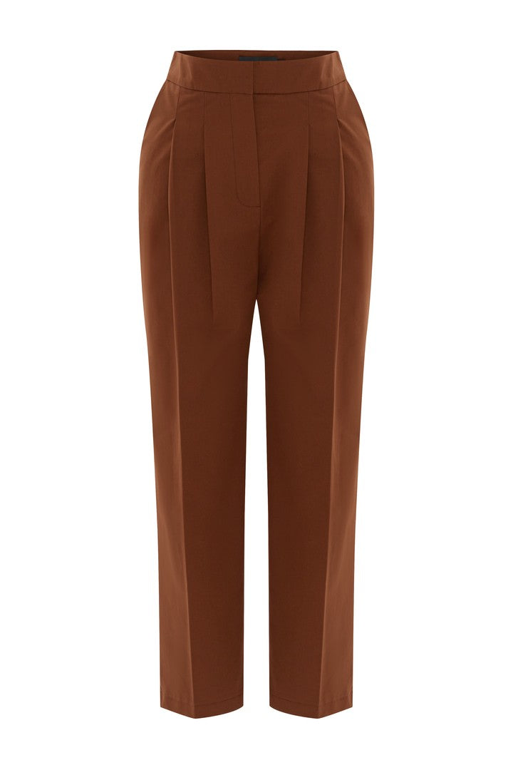 Modern Düz Kesim Pamuklu Pantolon