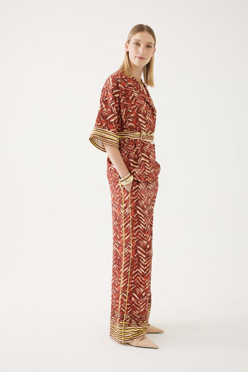 Karışık Renkli Kemerli Ceket