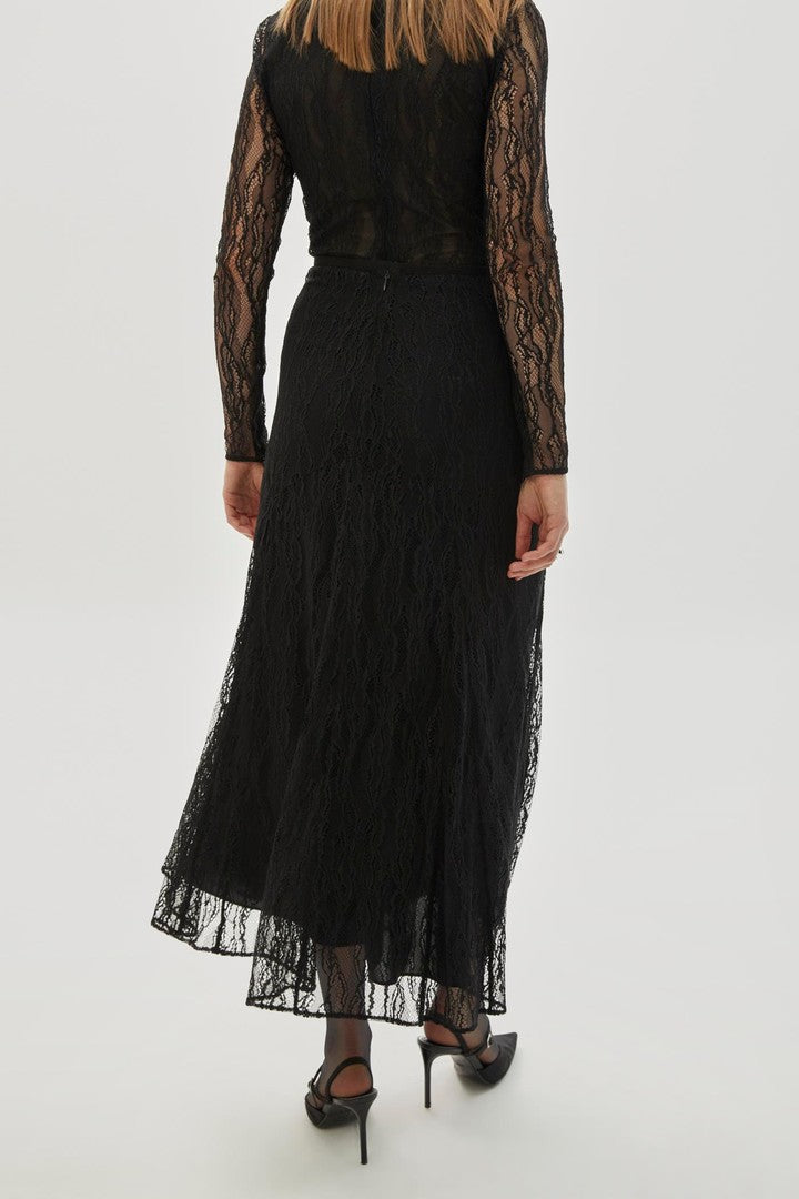 Maxi Boy Dantel Regular Siyah Etek