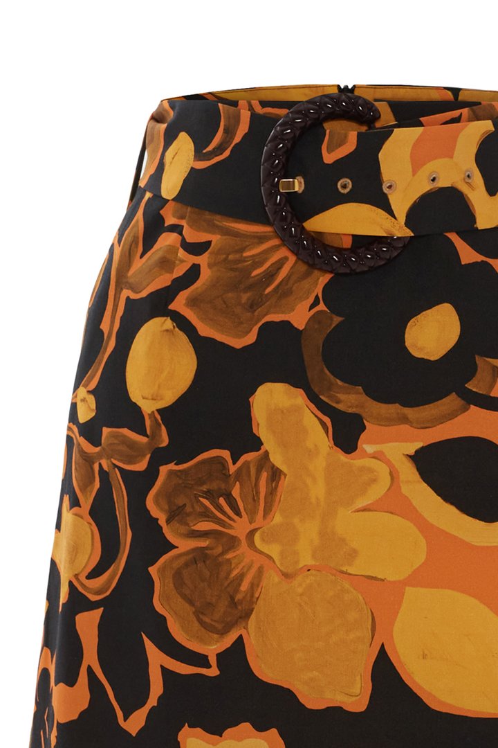 Kemer Detaylı Midi Boy Etek