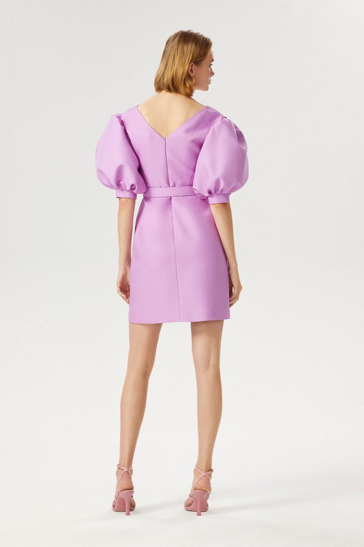 Balon Kollu Mini Elbise