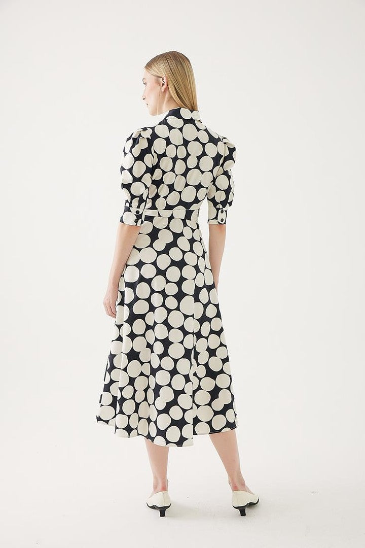 Puantiyeli Pamuk Elbise Modeli