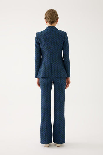 Slim Fit Desenli Ceket