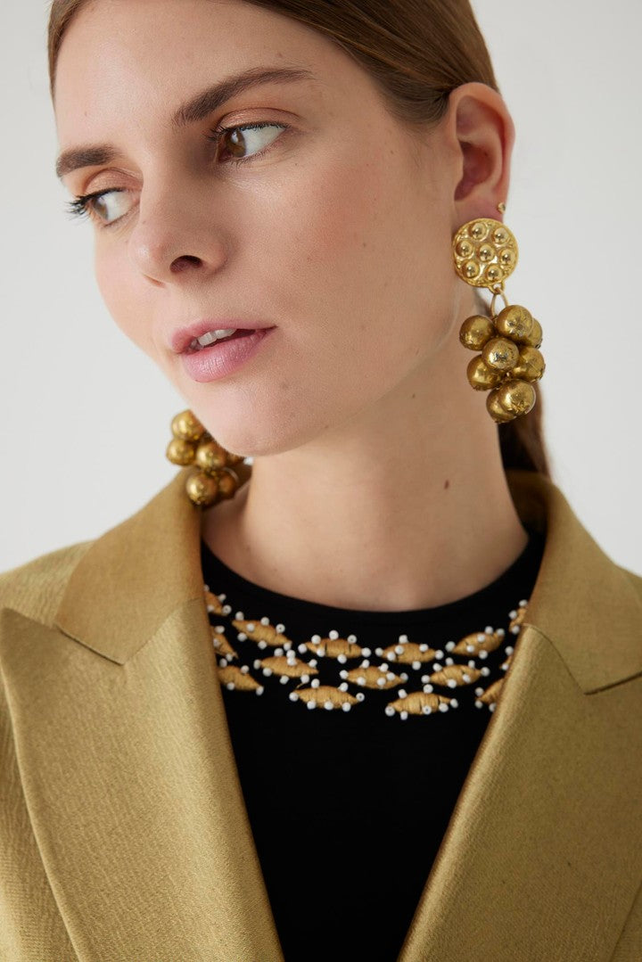 Kruvaze Oversize Gold Blazer