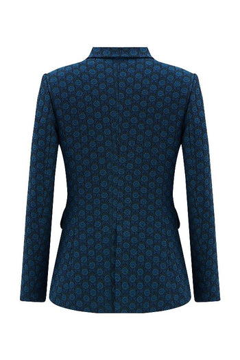 Slim Fit Desenli Ceket