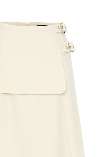 Kemer Detaylı Midi Etek