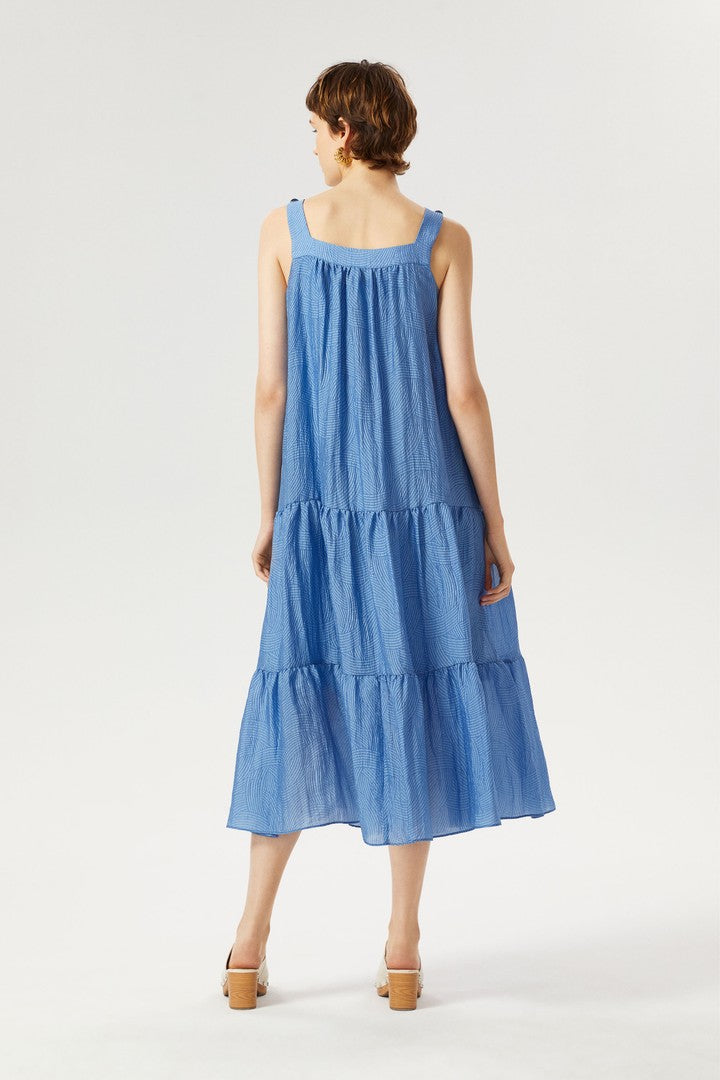 Kare Yaka Maxi Elbise