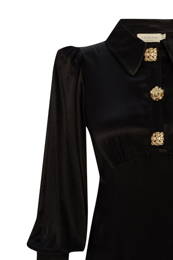 Yırtmaçlı Uzun Regular Elbise