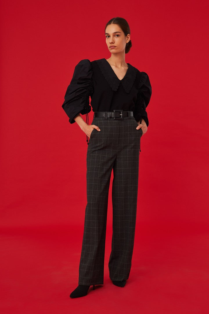 Bebe Yaka Balon Kol Sweatshırt