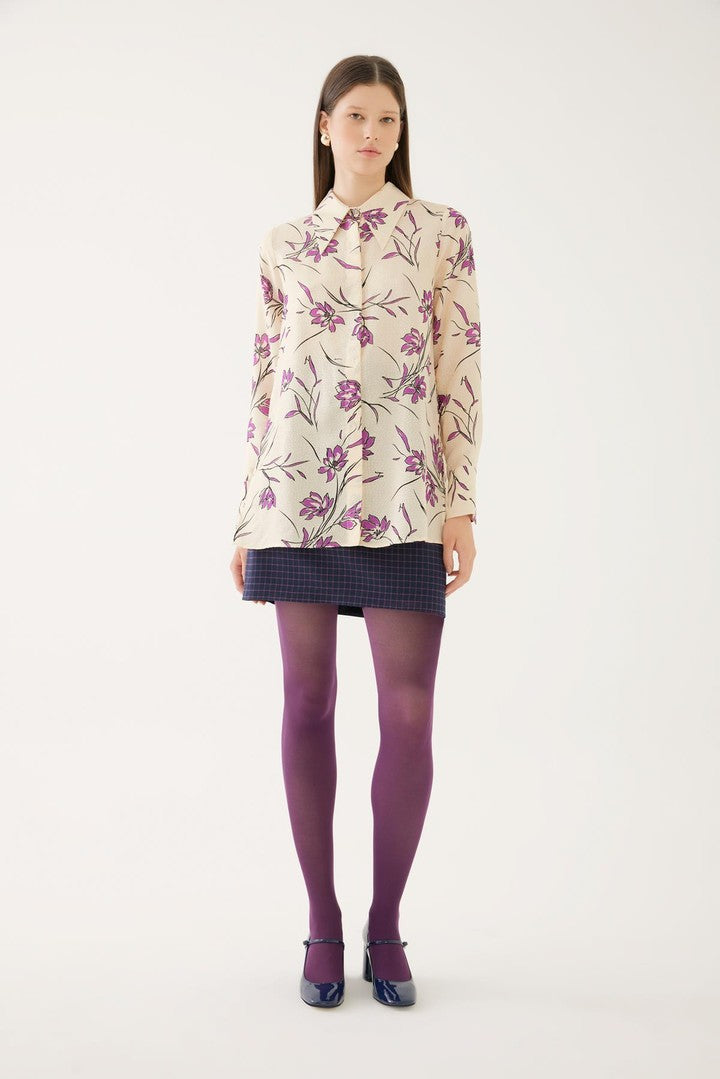Çiçekli Uzun Gömlek