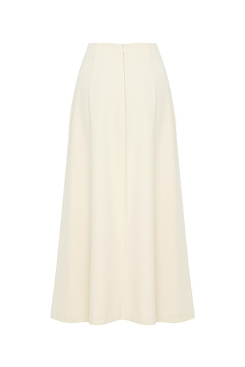 Kemer Detaylı Midi Etek