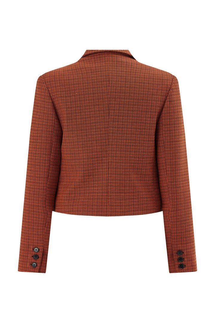 Desenli Kısa Regular Ceket