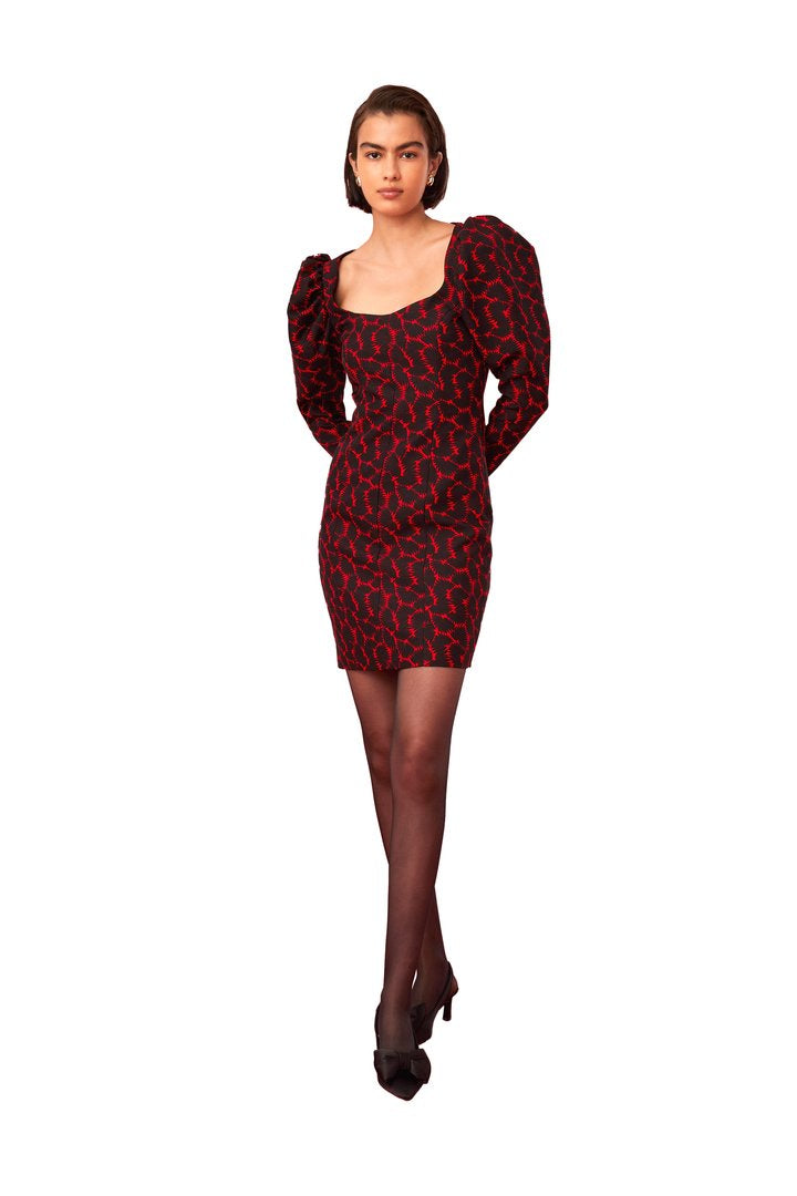 Balon Kol Mini Elbise