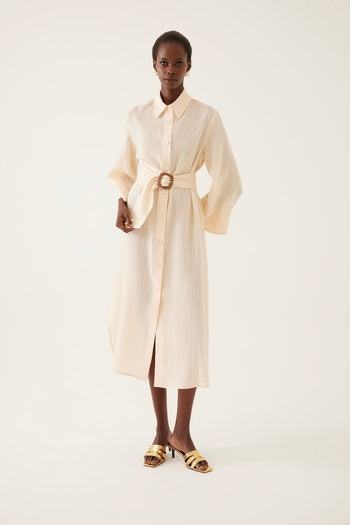 Yandan Yırtmaçlı Gömlek Elbise