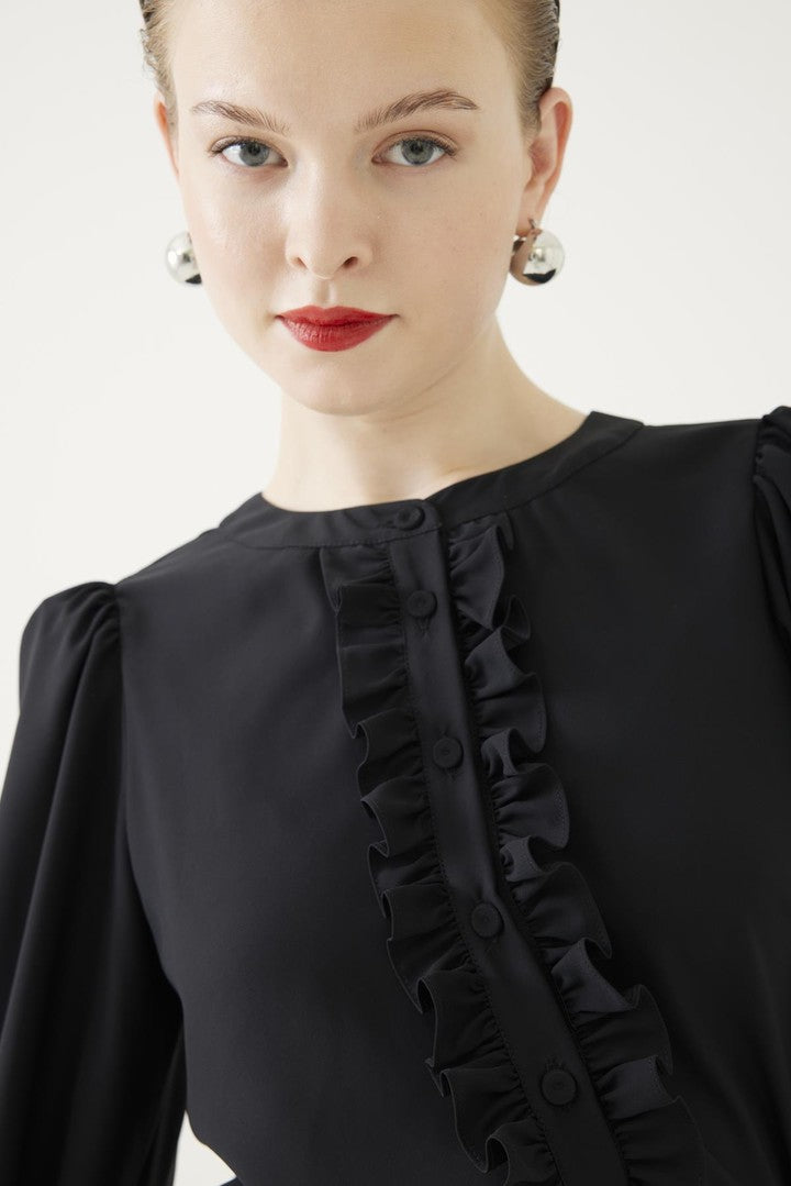 Fırfır Şeritli Gömlek